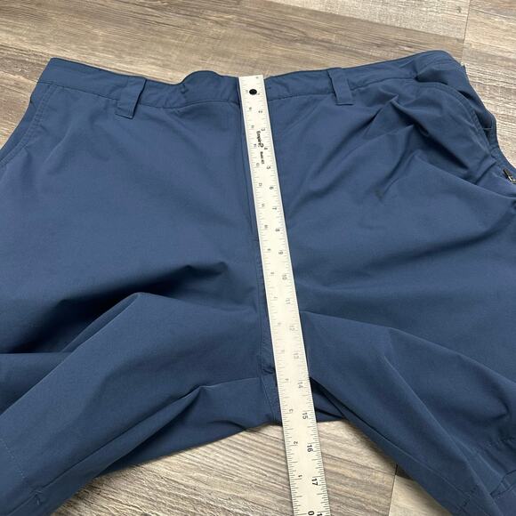 Orvis Blue Black Mens 40 Flat Front Minimalist Casual Performance Chino Shorts - Picture 9 of 12